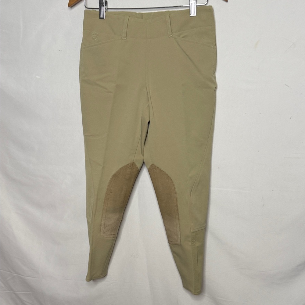 Ariat pro series tan horse riding breeches pants sz 24 R
